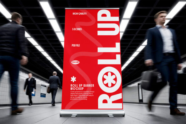 High Quality Roll Up Banner Mockup Free