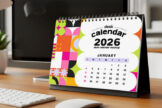 Last preview image of Desk Calendar Mockup Free