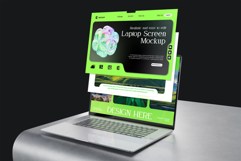 Preview image of High Quality Laptop Screen Mockup Free