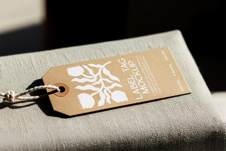 Preview image of High Quality Natural Label Tag Mockup Free