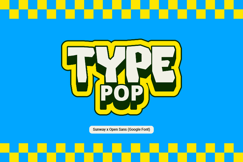 pop art font pairing
