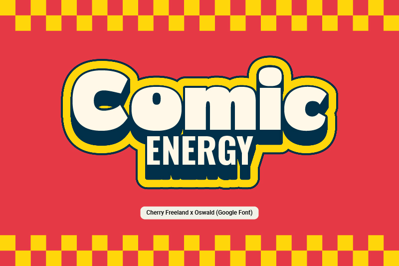 pop art font pairing 