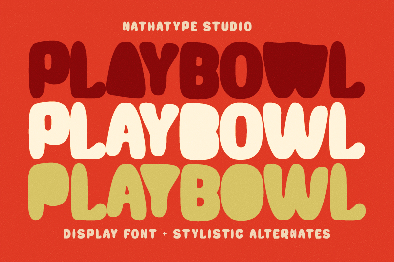 chunky display font