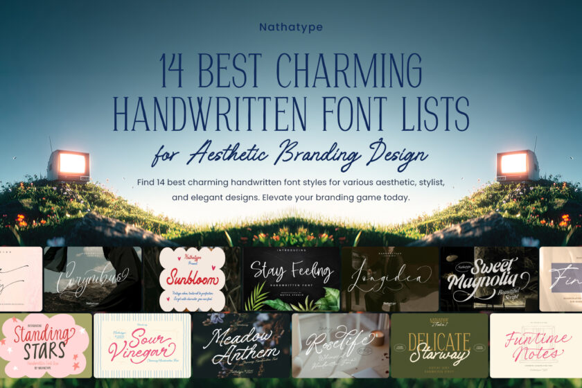 picture of 14 Best Charming Handwritten Font Lists for Aesthetic Branding Design