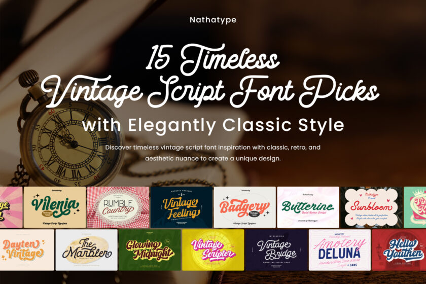 picture of 15 Timeless Vintage Script Font Picks with Elegantly Classic Style