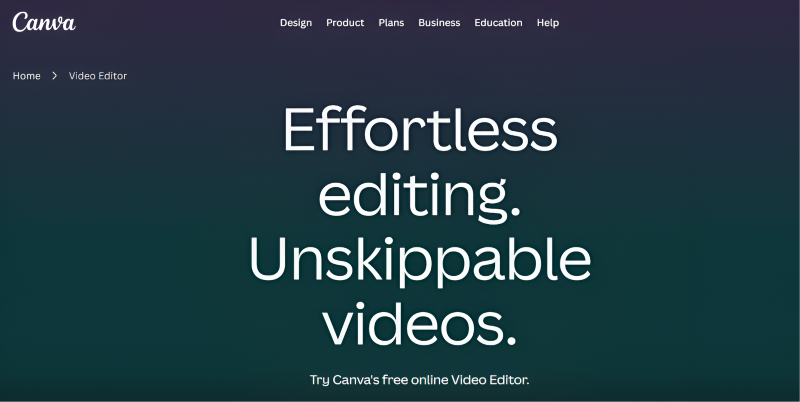 Canva as an AI video editor